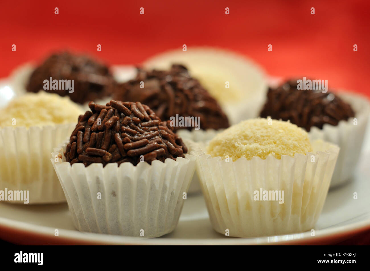 chocolate truffles in paper cups Stock Photo - Alamy