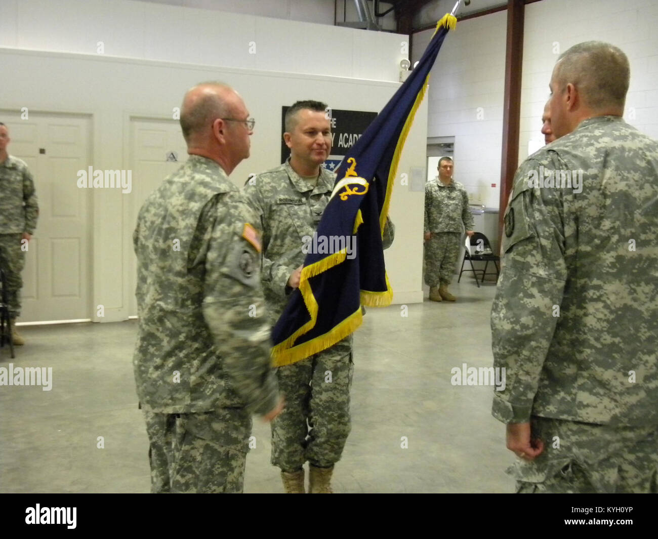 The 238th welcomed Col. William A. Denny as their newest commander at a change of command ceremony at Wendell H. Ford Regional Center in Greenville, Ky., Dec. 3. Stock Photo