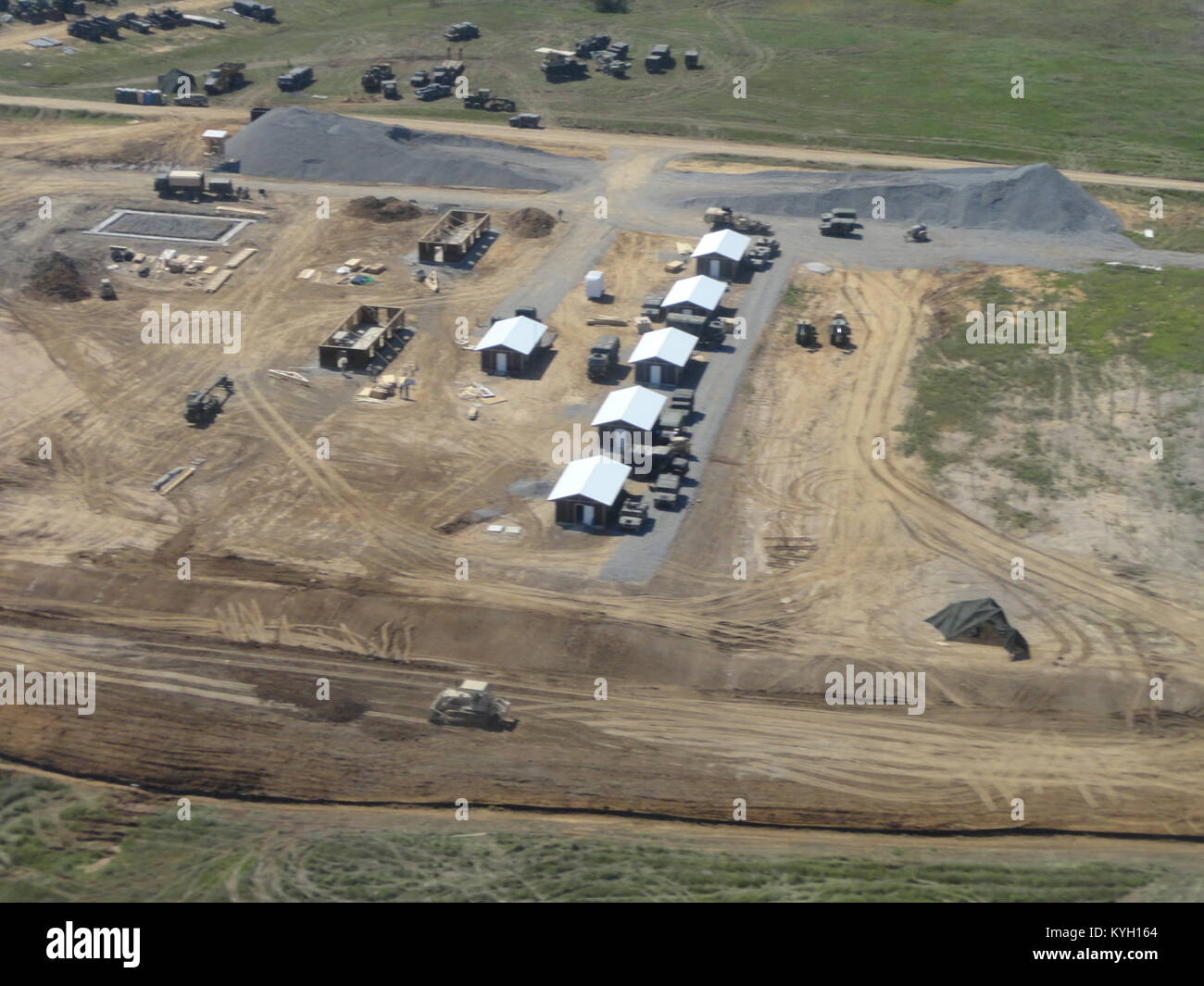 Aerial view of the Detachment 1, 207th Horizontal Engineer Company