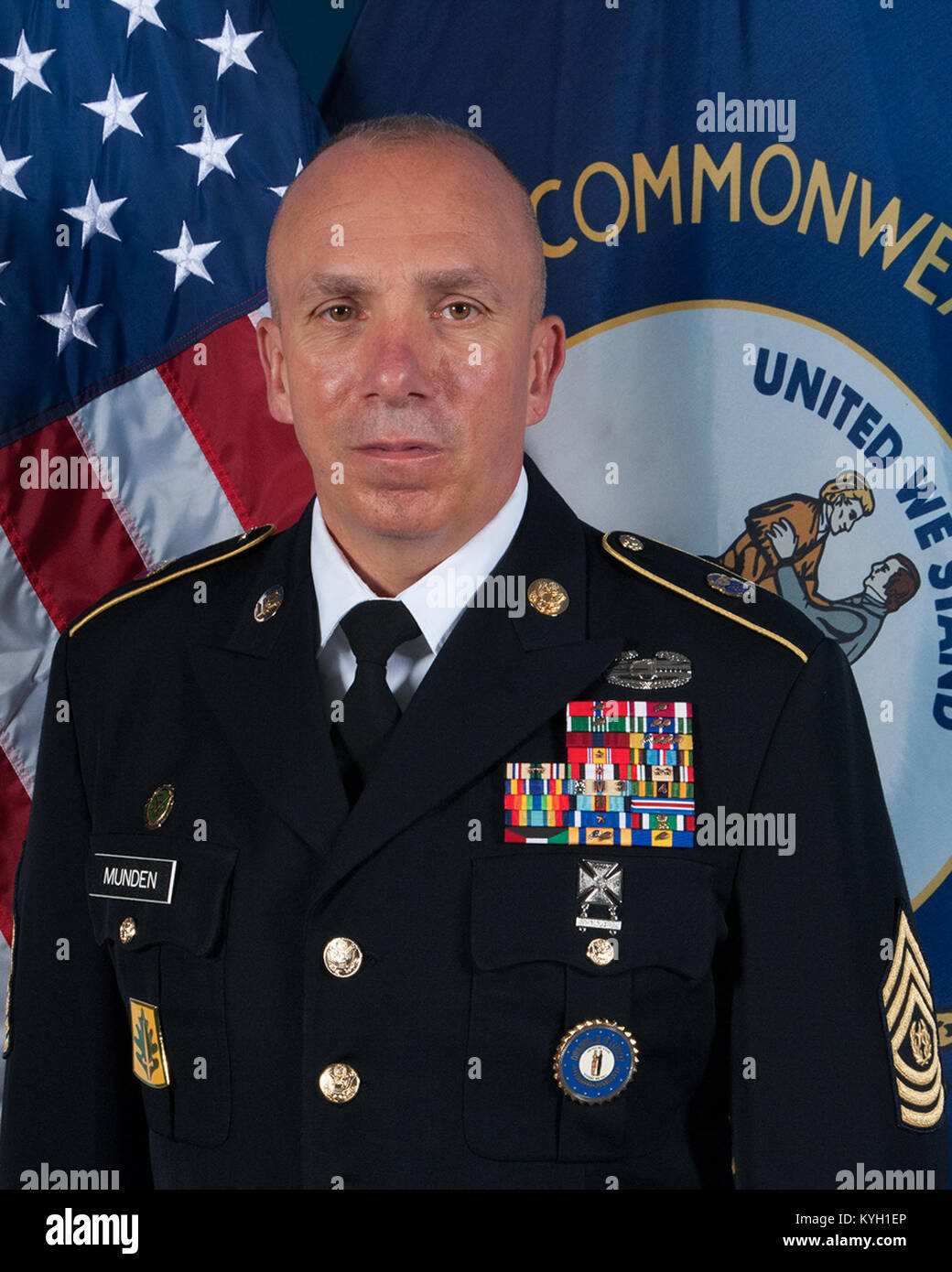 Kentucky State Command Sgt. Maj. David Munden. (Kentucky National Guard command photo) Stock Photo