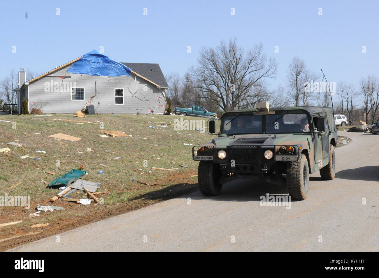 Members of Charlie Battery, 2/138th Fires Brigade were called to support local authorities in