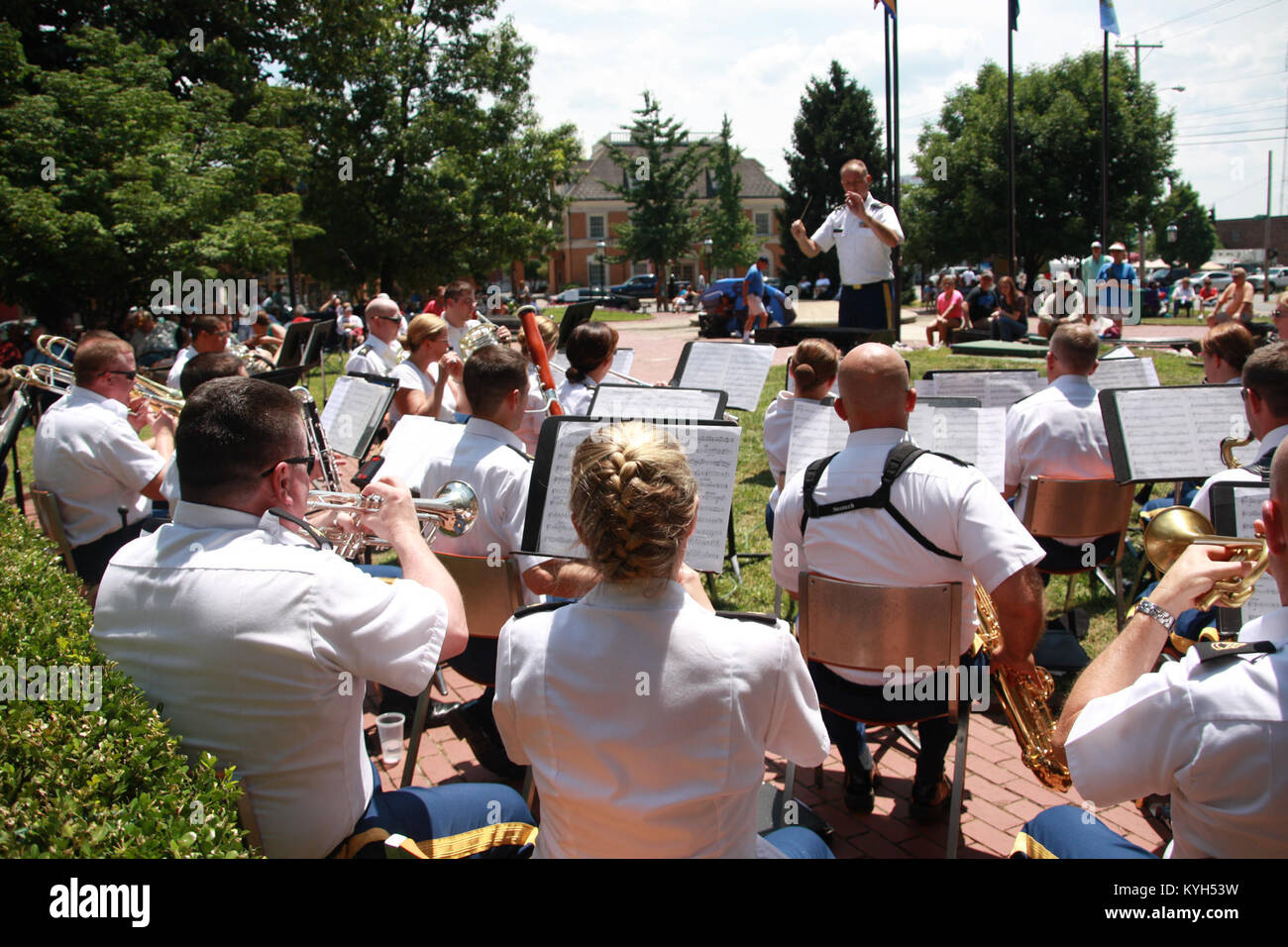 The 202nd Army Band performs during the Great American Brass Band