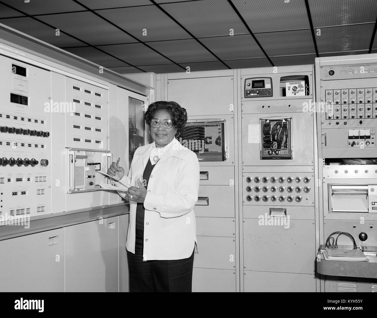 Mary Jackson at work at NASA Langley, USA Stock Photo