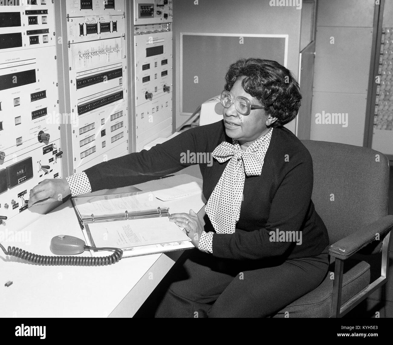 Mary Jackson at work at NASA Langley, USA Stock Photo