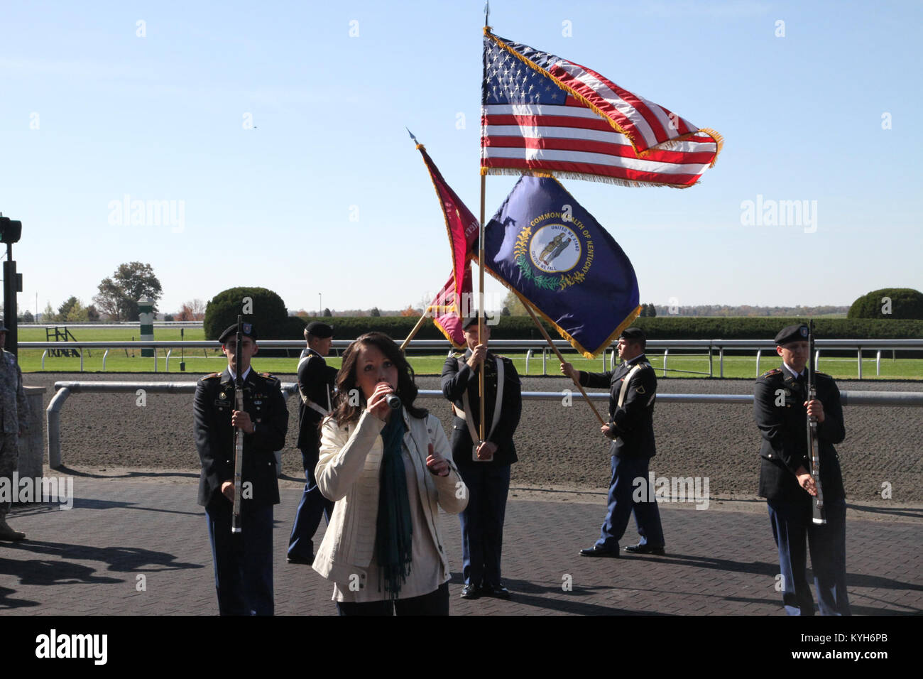 Army Spec. Cheyenne Jennings sang the National Anthem at the opening ...