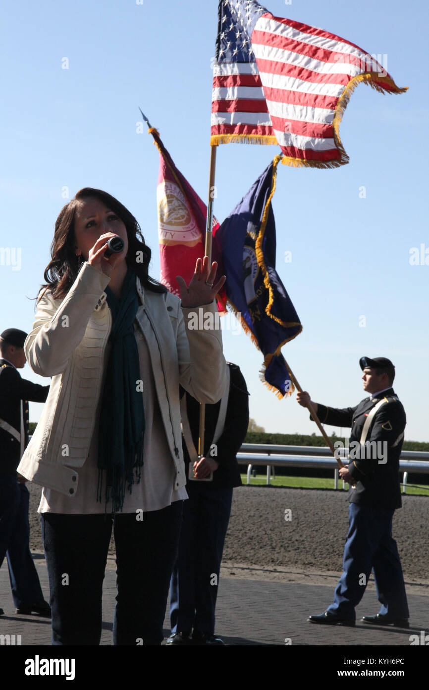 Army Spec. Cheyenne Jennings sang the National Anthem at the opening ...