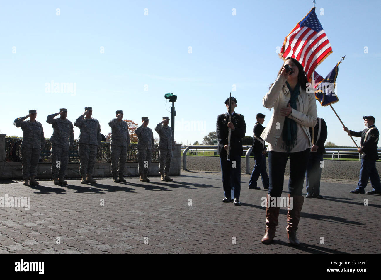 Army Spec. Cheyenne Jennings sang the National Anthem at the opening ...
