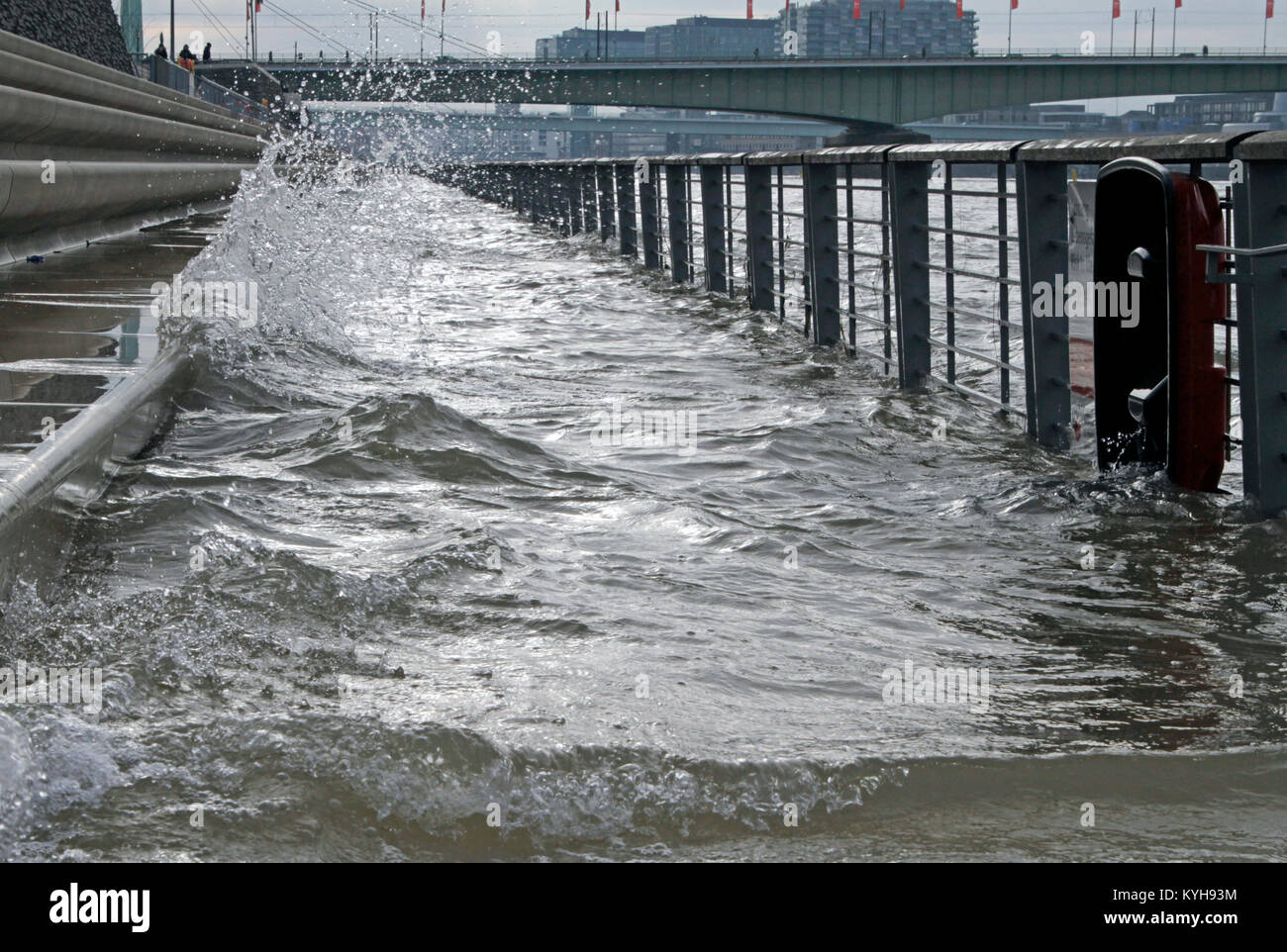 Flooded pedestrian walkway in Cologne, Germany, in 2018 Stock Photo Alamy