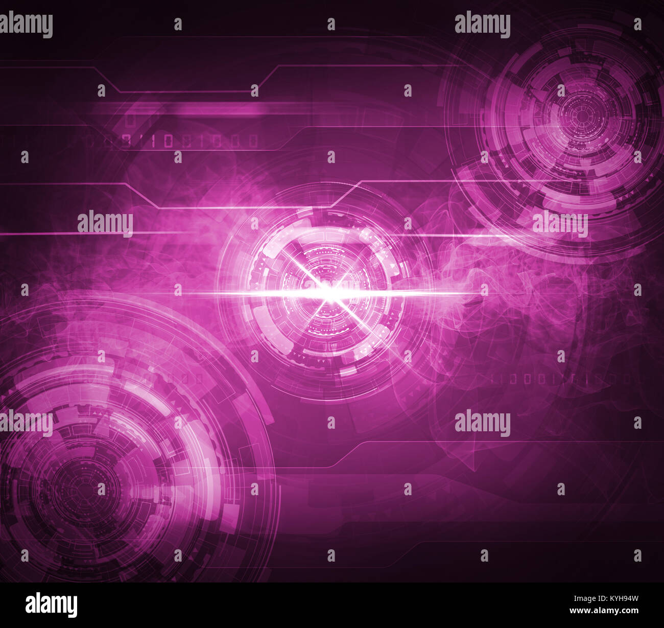 abstract purple technological background Stock Photo