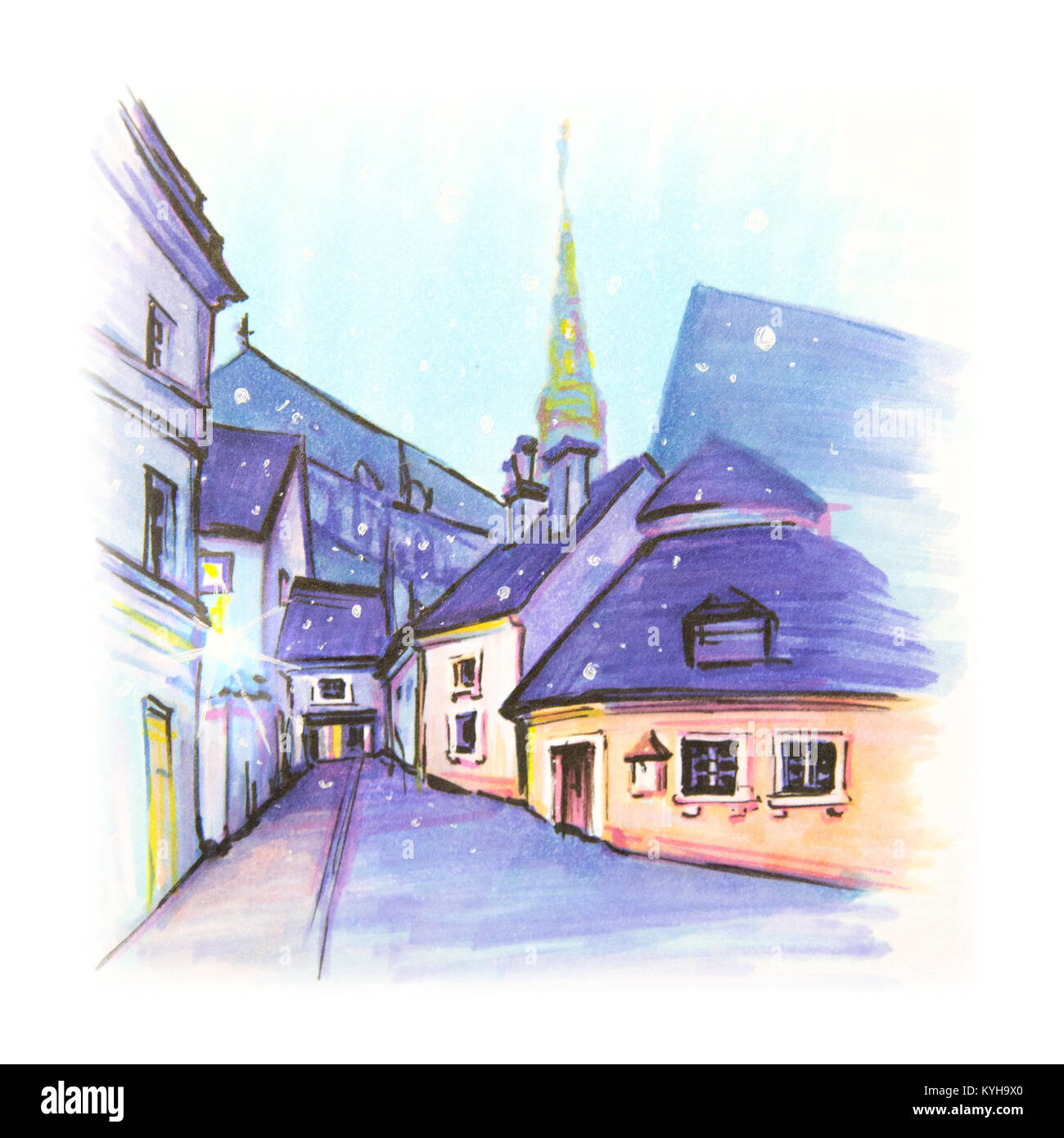 Beautiful street old Cut Out Stock Images Pictures Alamy