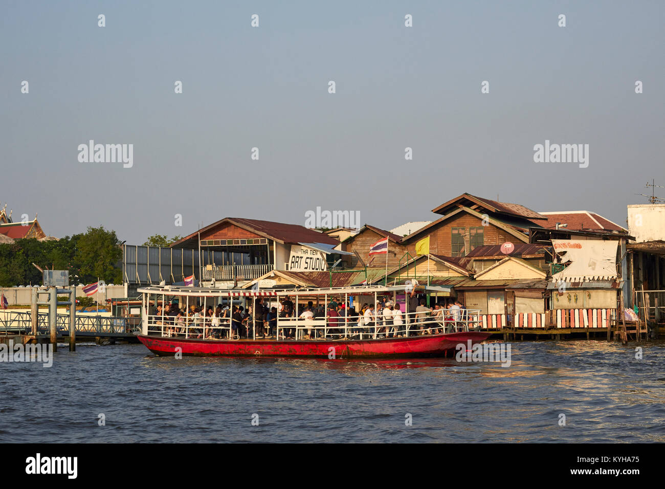 The Chao Phraya River in Bangkok Thailand Stock Photo
