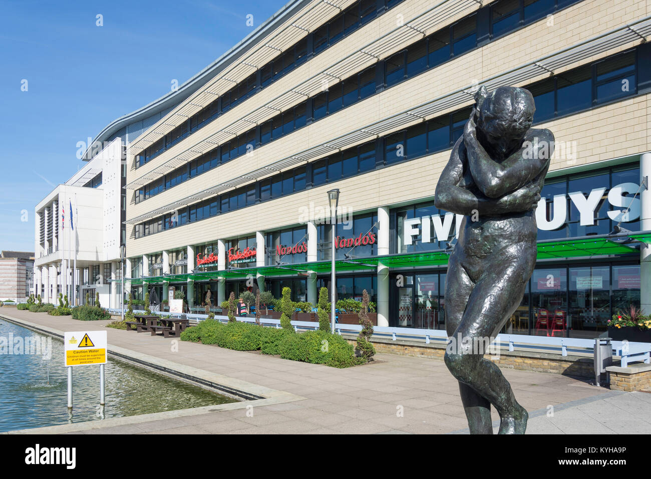 Civic Centre, The Water Gardens, College Square, Harlow, Essex, England