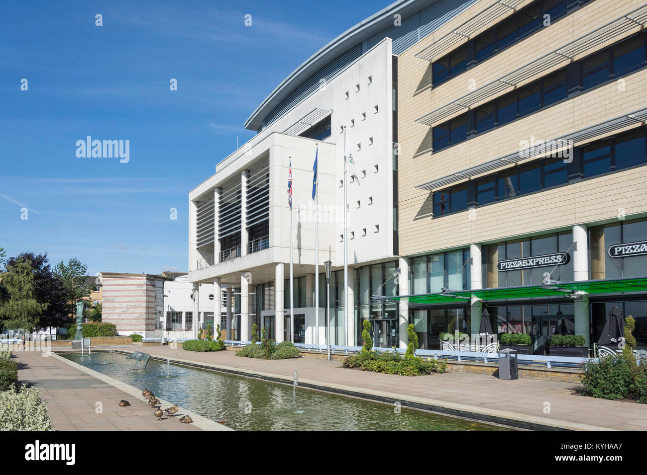 Civic Centre, The Water Gardens, College Square, Harlow, Essex, England