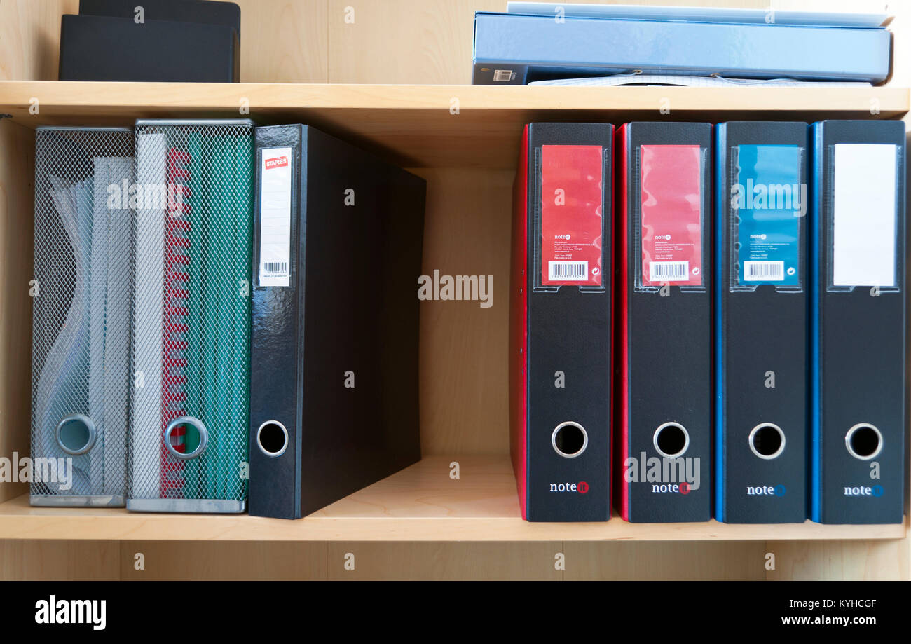 Binders Shelf Office High Resolution Stock Photography and Images - Alamy