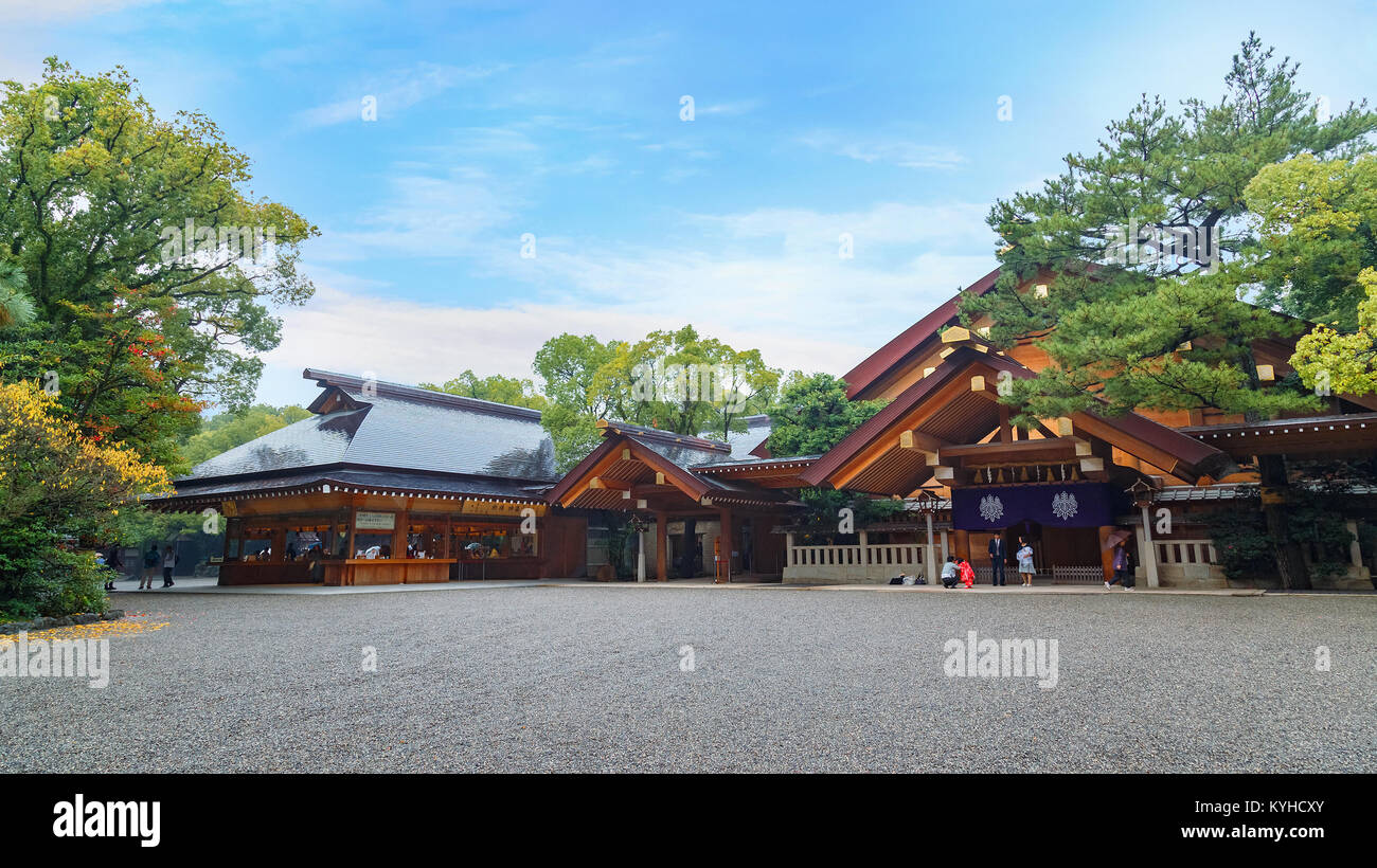 Atsuta-jingu (Atsuta Shrine) in Nagoya, Japan  NAGOYA, JAPAN - NOVEMBER 18, 2015: Atsuta Shrine is one of Shinto's most important shrines. It enshrine Stock Photo