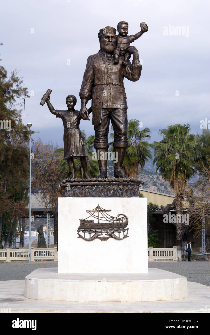 Statue of Saint Nicolas in Demre, Turkey Stock Photo