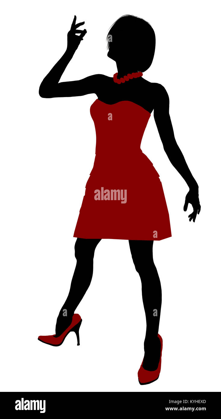 Teenager silhouette on a white background Stock Photo - Alamy