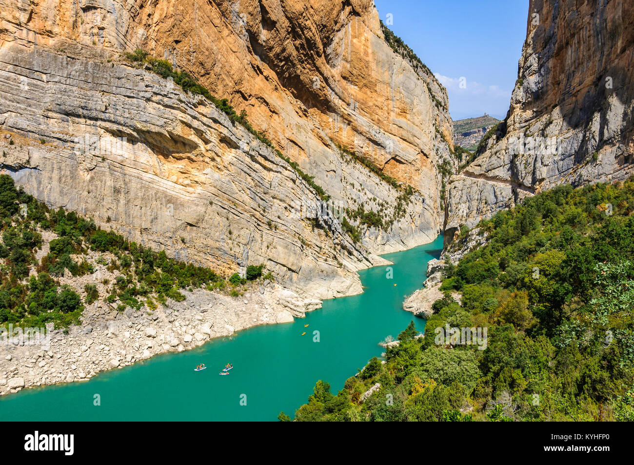View of the Congost de Mont-rebei gorge in Catalonia, Spain Stock Photo