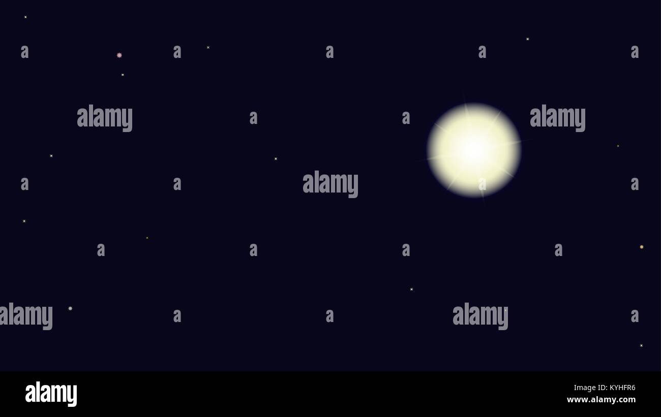 Sun and starry sky for background, vector Stock Vector Image & Art - Alamy