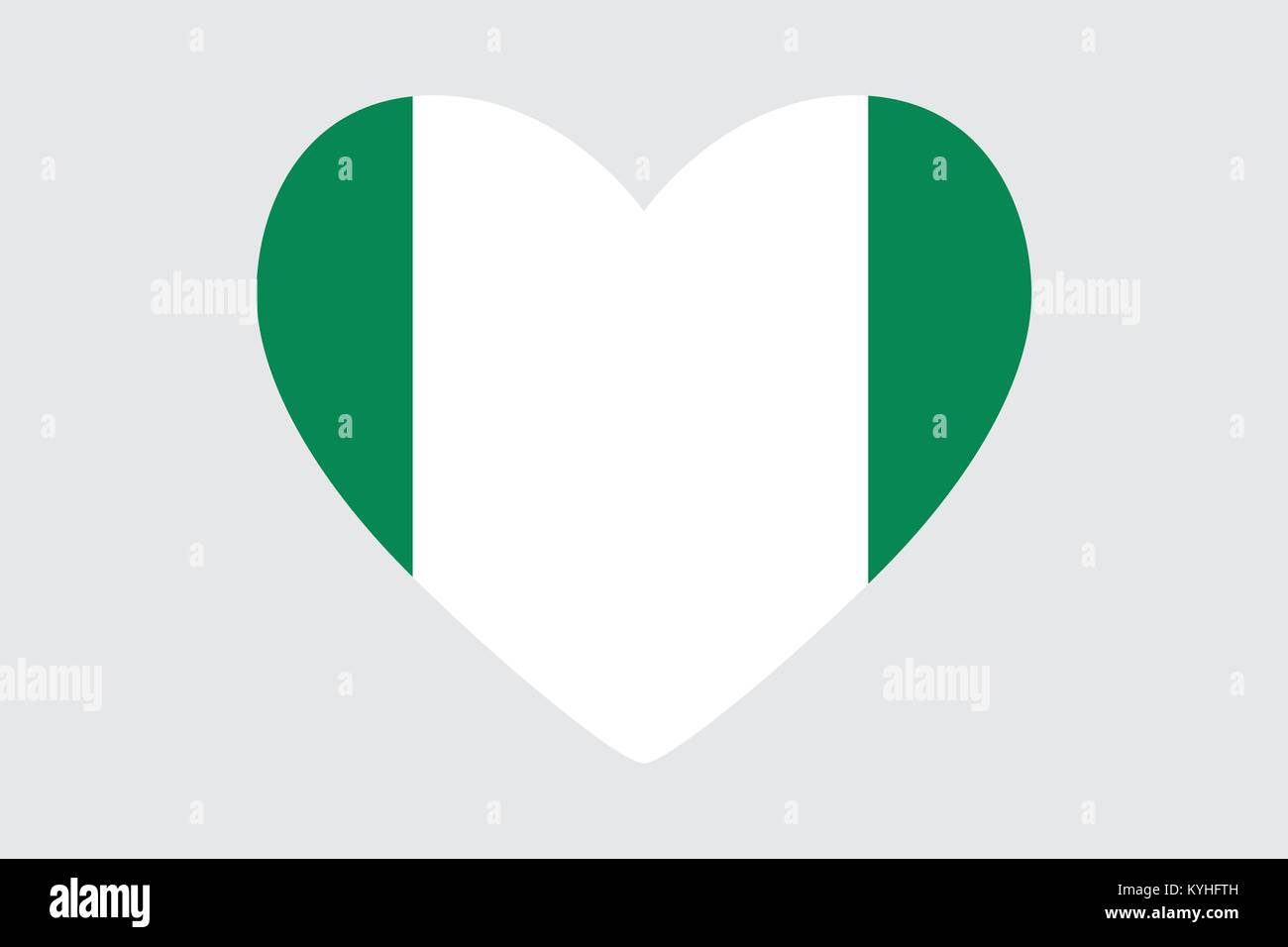 Heart in colors of the Nigeria flag, vector Stock Vector Image & Art ...