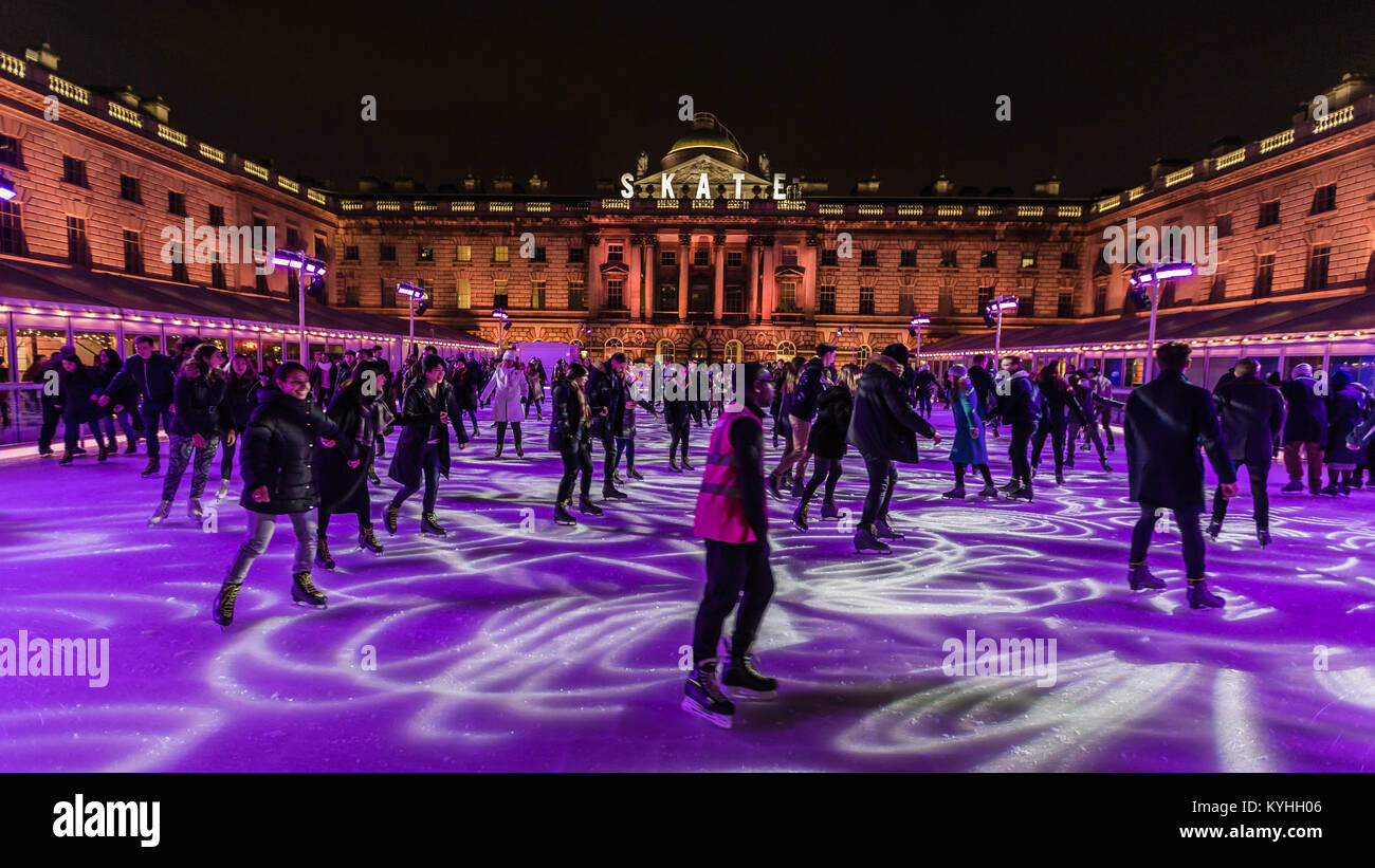 Ice Skate at Somerset House Stock Photo Alamy
