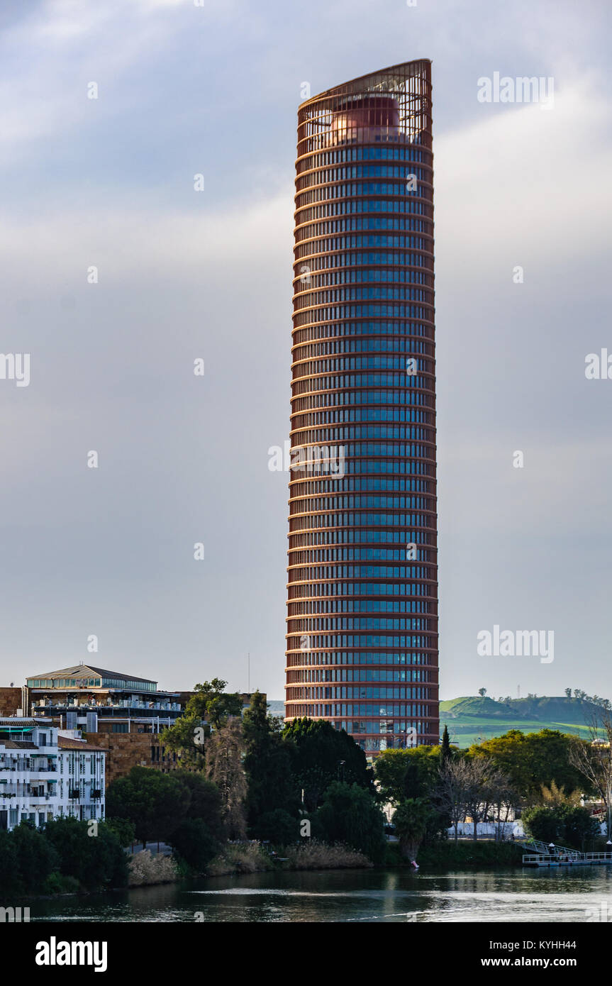 Lipstick shaped building in the Andalusian city of Seville in Spain