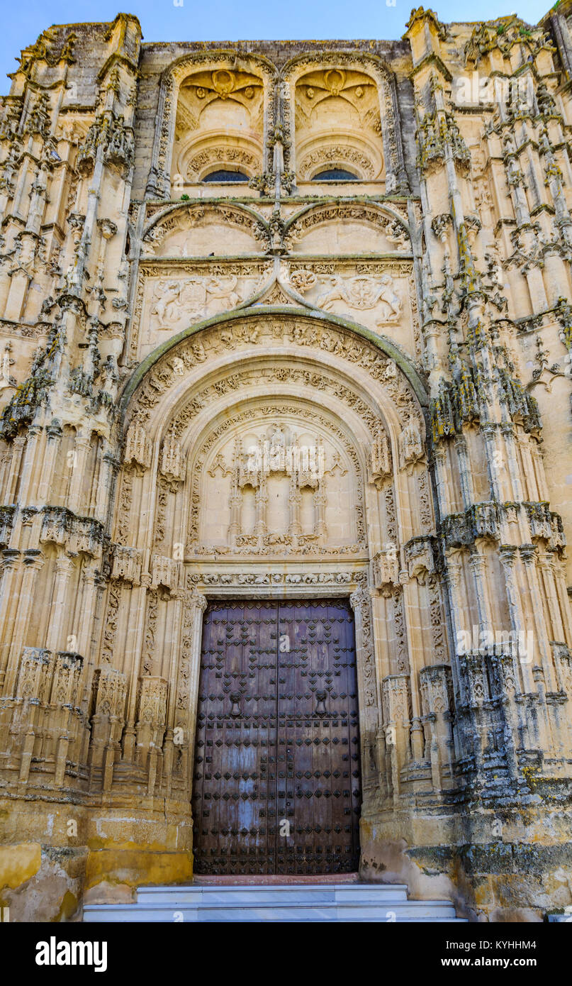 Church entrance in Arcos de la Frontera in Andalusia, Spain Stock Photo