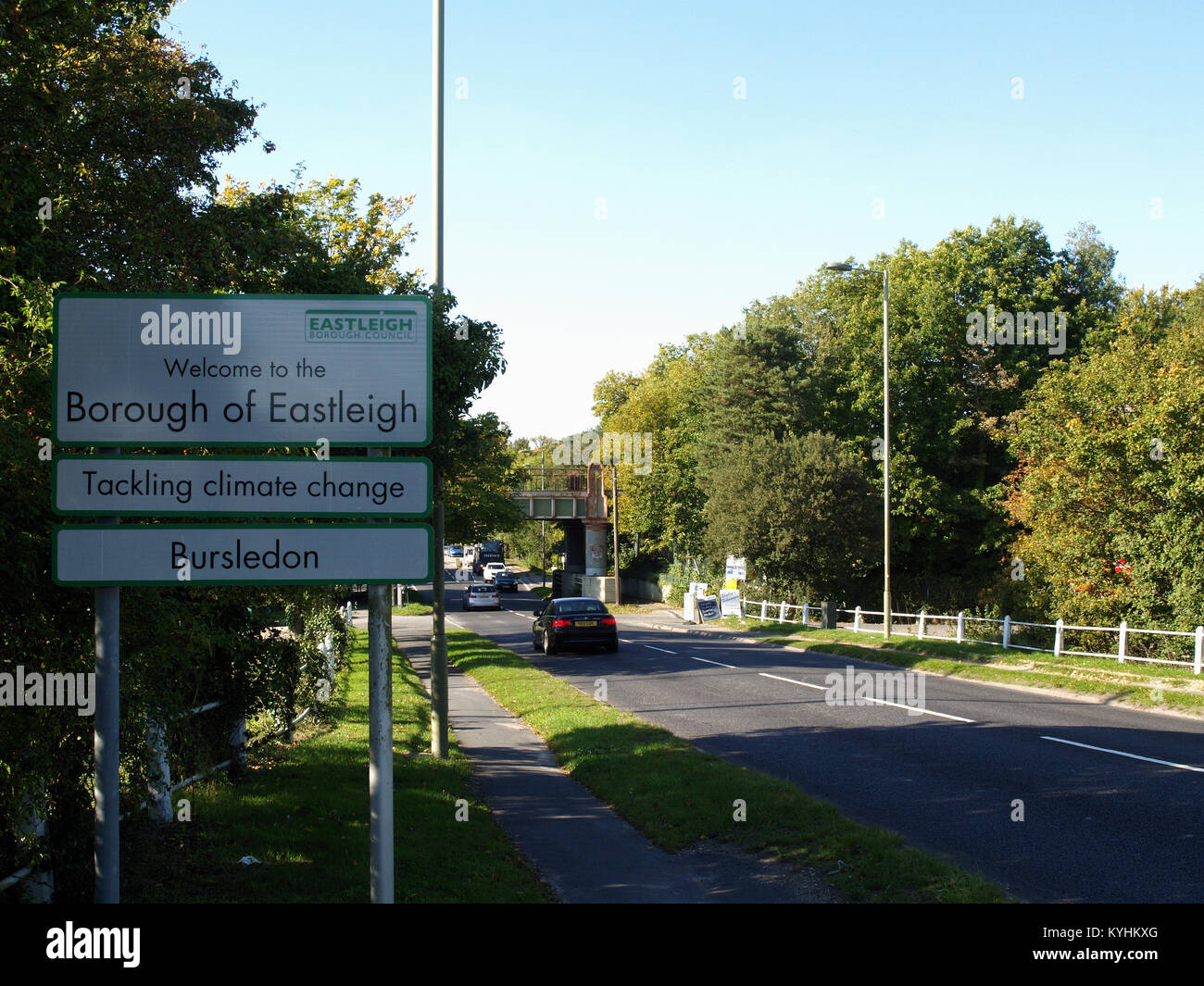 to Eastleigh Borough Council sign in Bridge Road in Bursledon