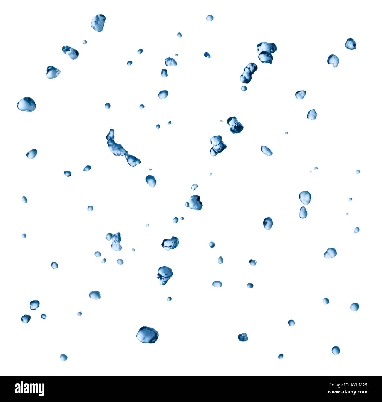 collection of various water drops on white background Stock Photo - Alamy