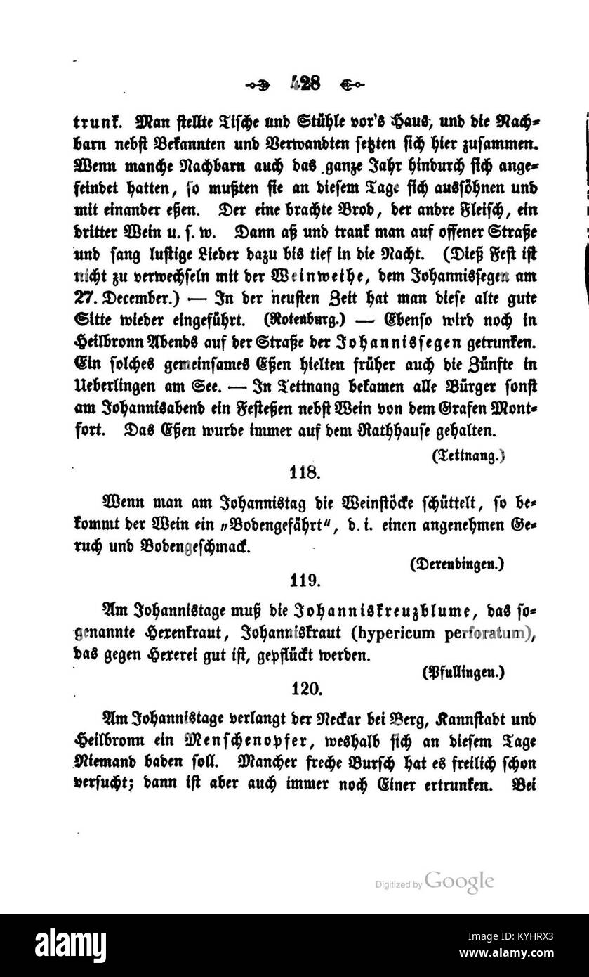 Sagen Sitten Gebräuche (Meier 1852) 424 Stock Photo