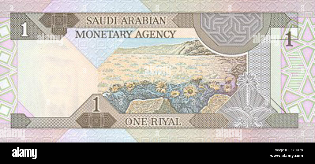 One Riyal Collection The 1 Riyal banknote from Saudi Arabia, issued in 1984, represents the ...