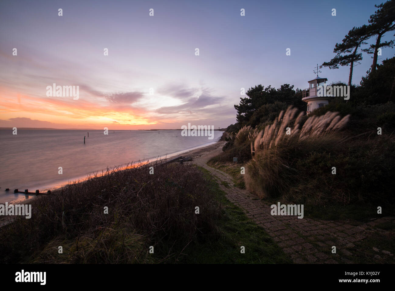 The Millenium Beacon Lighthouse at Lepe in Hampshire Stock Photo - Alamy