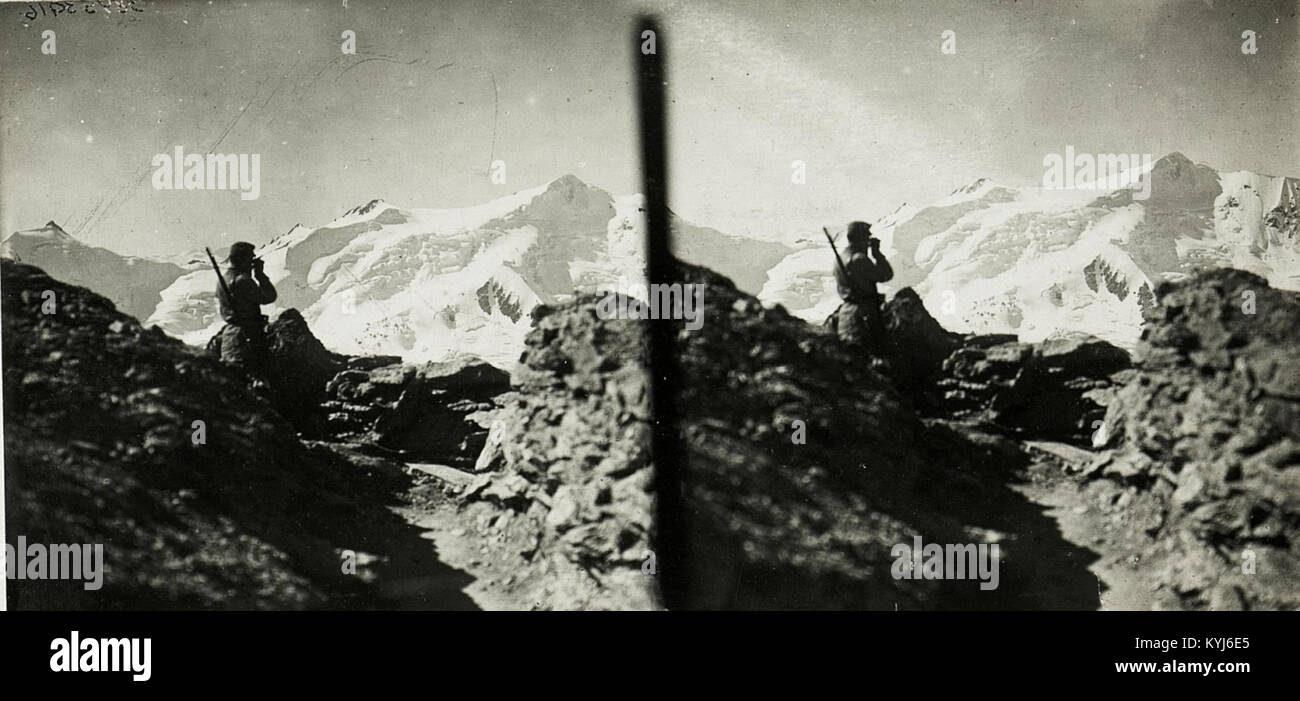 A military observation post at Palon-Stützpunkt overlooking the south ...