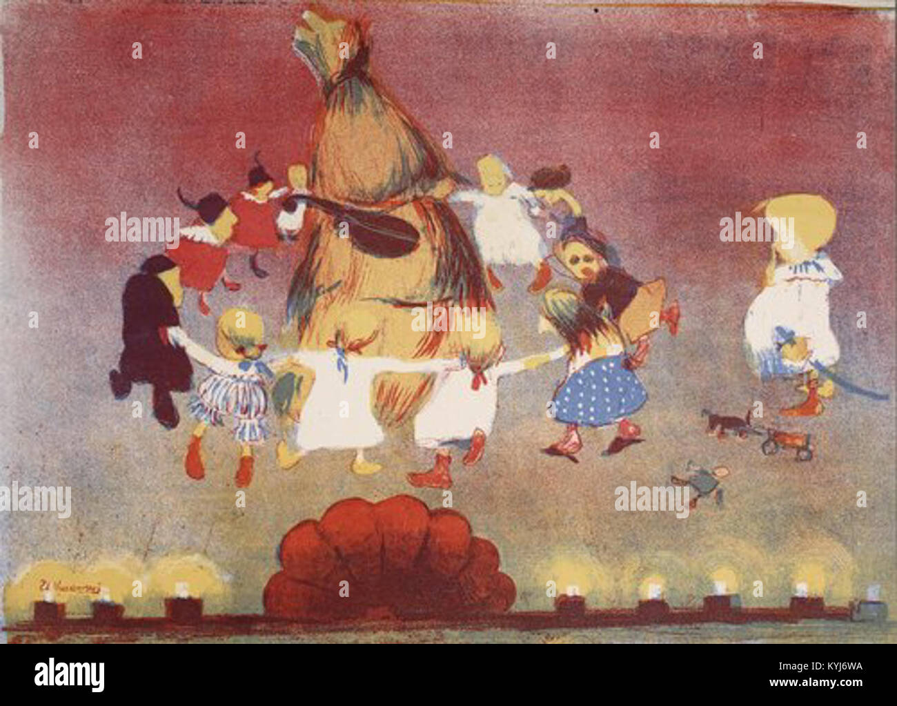Stanisław Kuczborski Taniec wokół chochoła 1904 Stock Photo