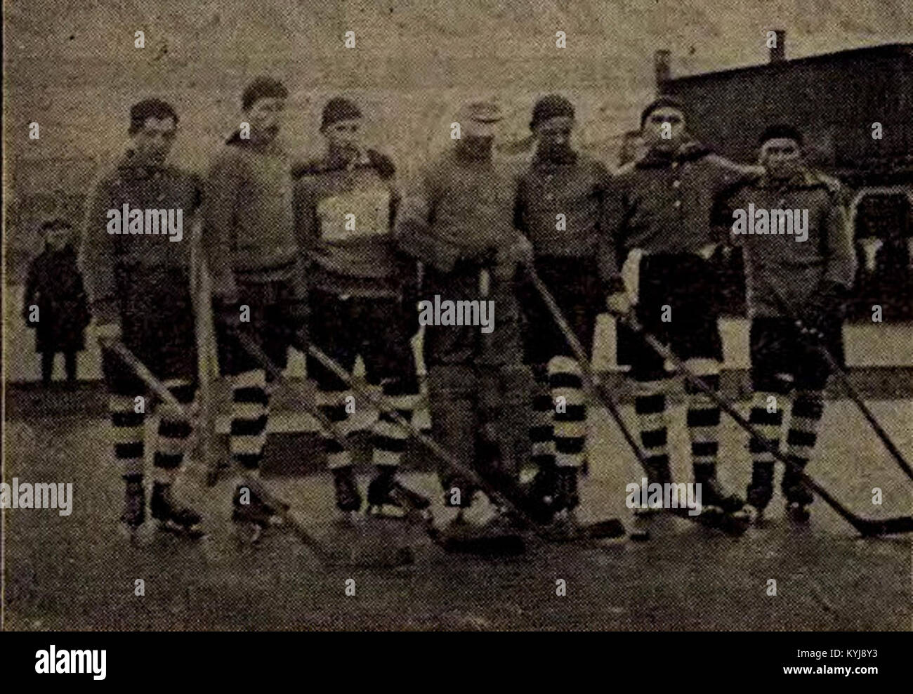 Stella Gniezno, drużyna hokeja na lodzie 1930 r. Stock Photo