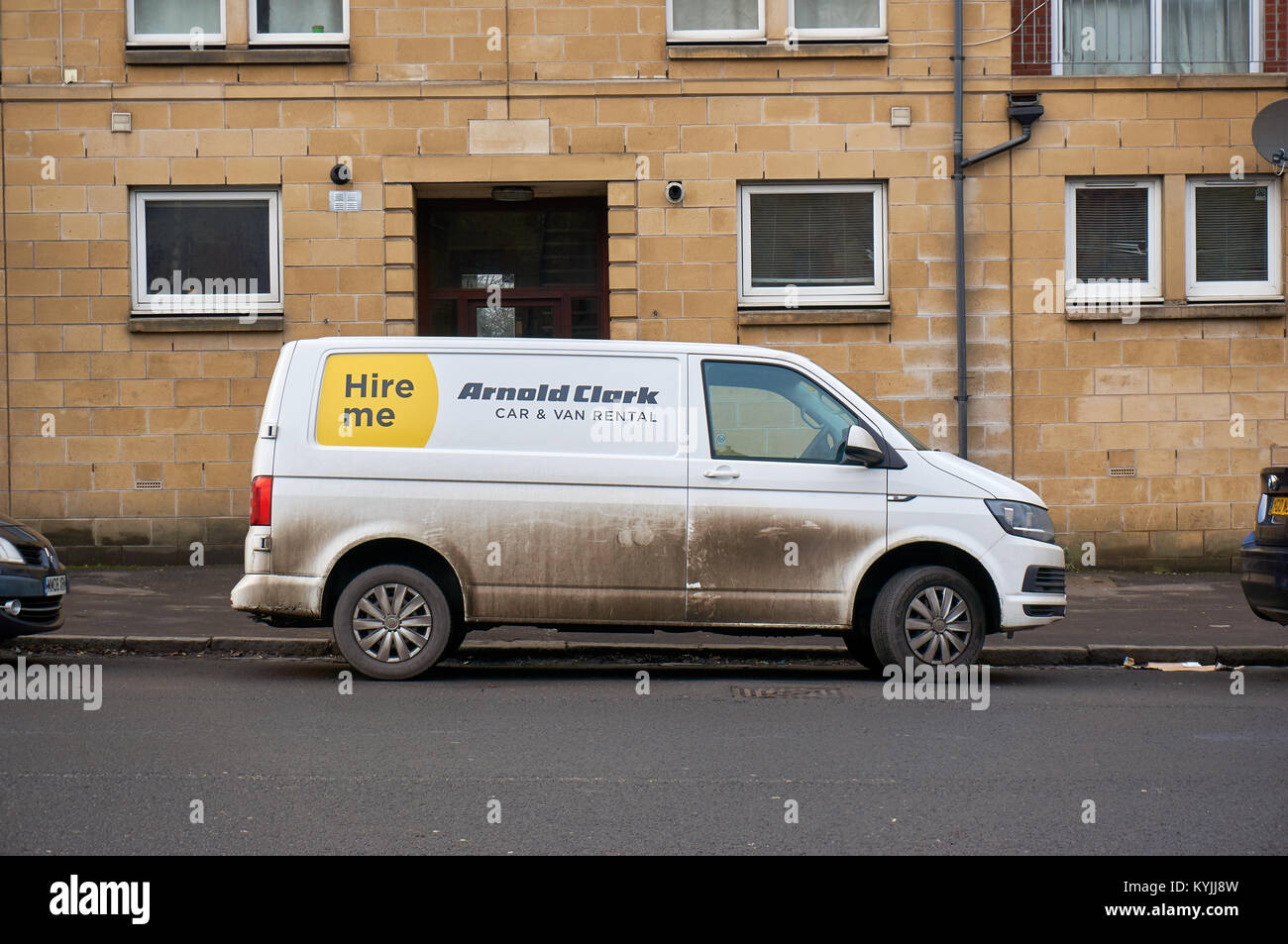 White van from the car and van rental 