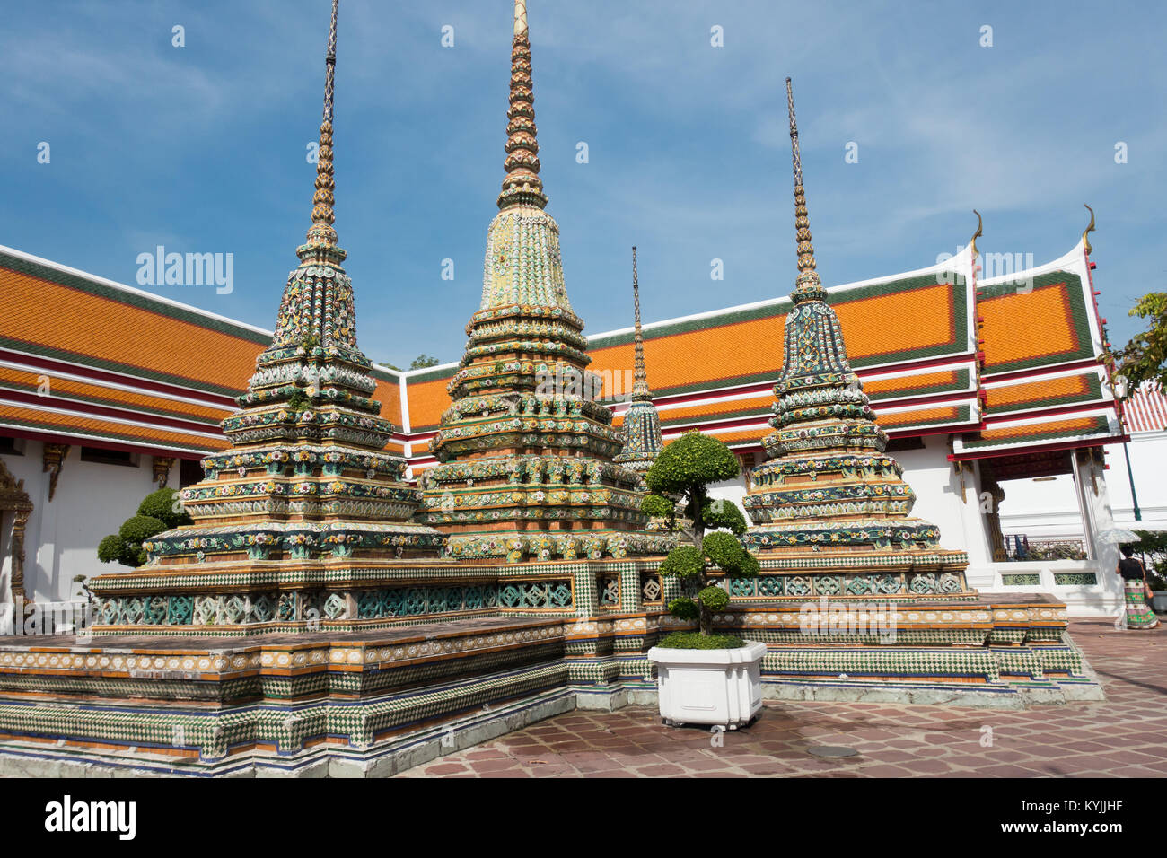 Wat Pho temple in Bangkok Stock Photo