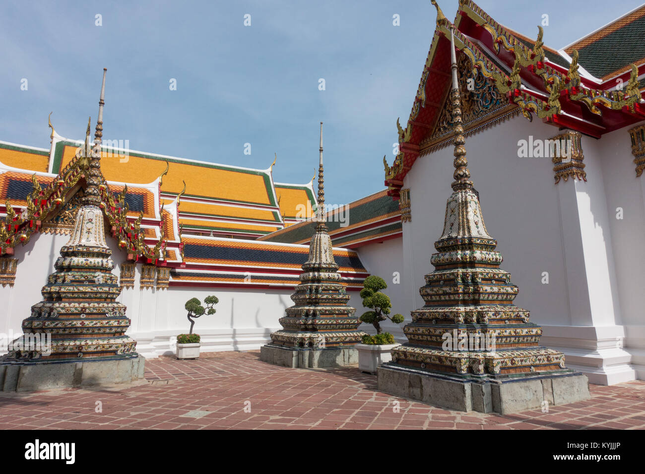 Bangkok Thailand wat pho temple complex Stock Photo