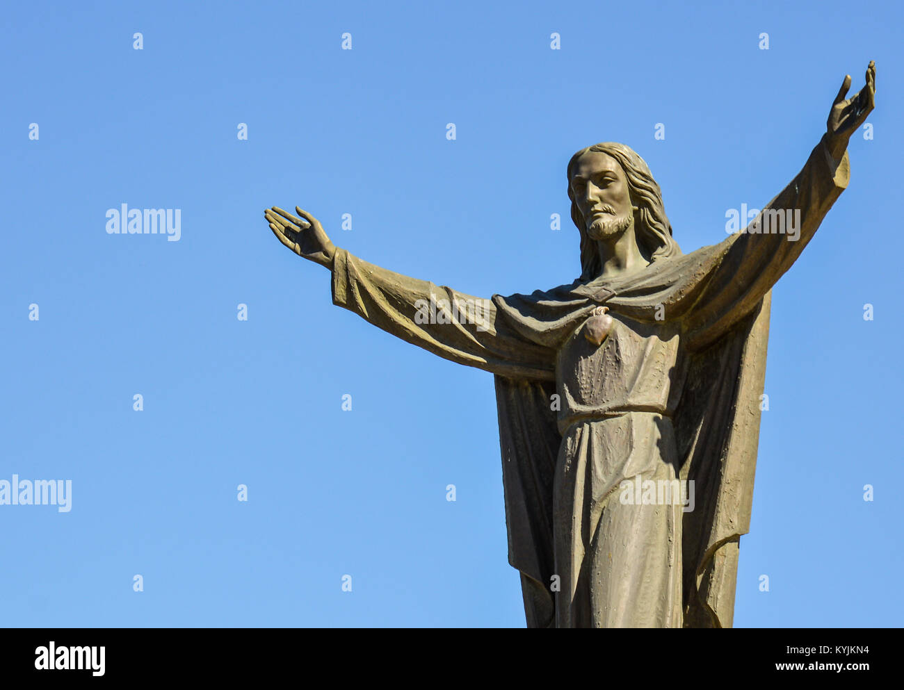 Bronze Statue of Jesus Stock Photo