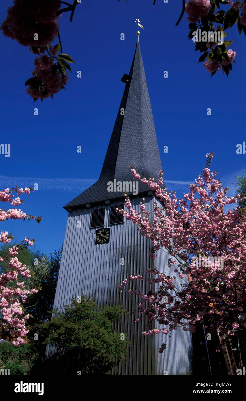 Church in Borstel,  Altes Land, Lower Saxony, Germany Stock Photo
