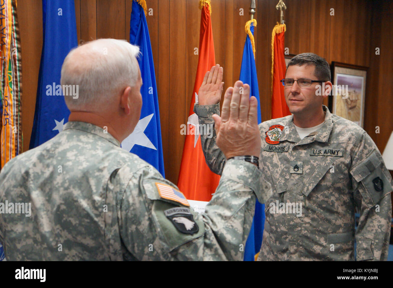 US military awards and promotion ceremony Stock Photo - Alamy