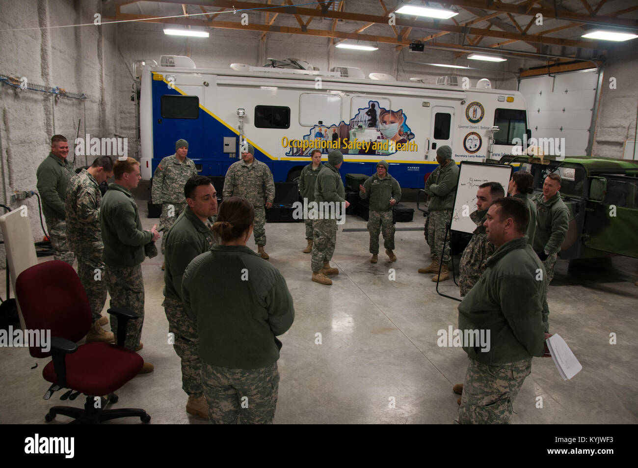 Members of the Kentucky Army National Guard 149th Signal Company
