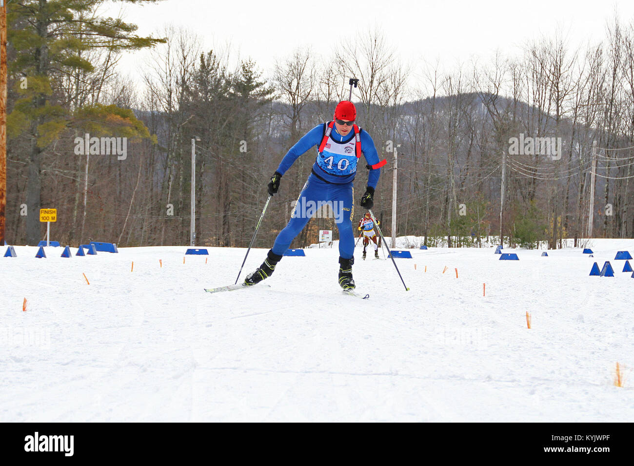 Kentucky Guardsmen join more than 150 competitors from 24 states for the 40th annual National Guard Biathlon Championships at Camp Ethan Allen Training Site in Jericho, Vt., March 1-5, 2015. (U.S. Army National Guard photo by Staff Sgt. Scott Raymond) Stock Photo