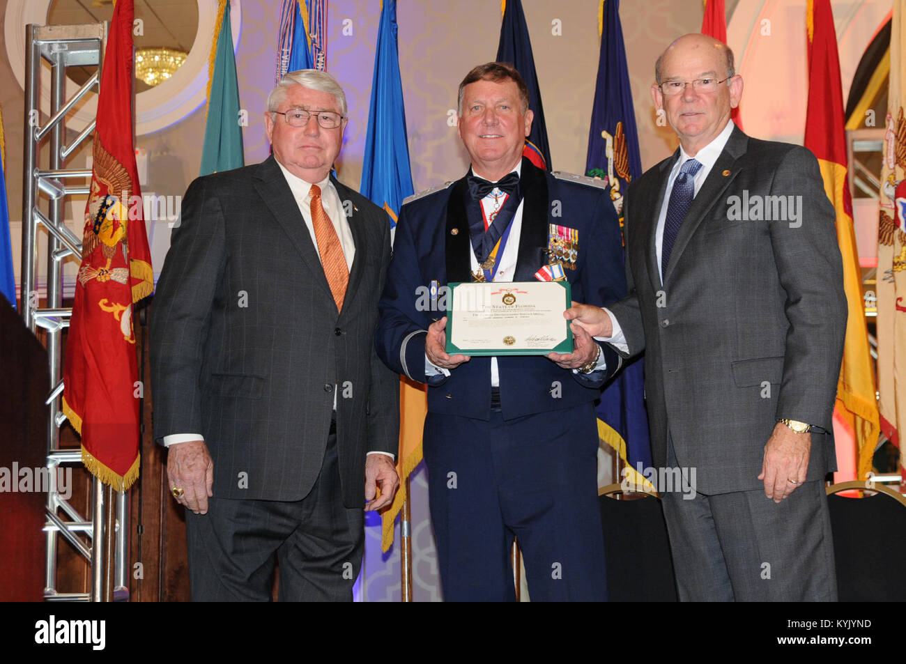 The Kentucky National Guard and distinguished guests honored Maj. Gen. Edward Tonini during a retirement ceremony held at the Galt House in Louisville, Ky, November 21, 2015 Stock Photo