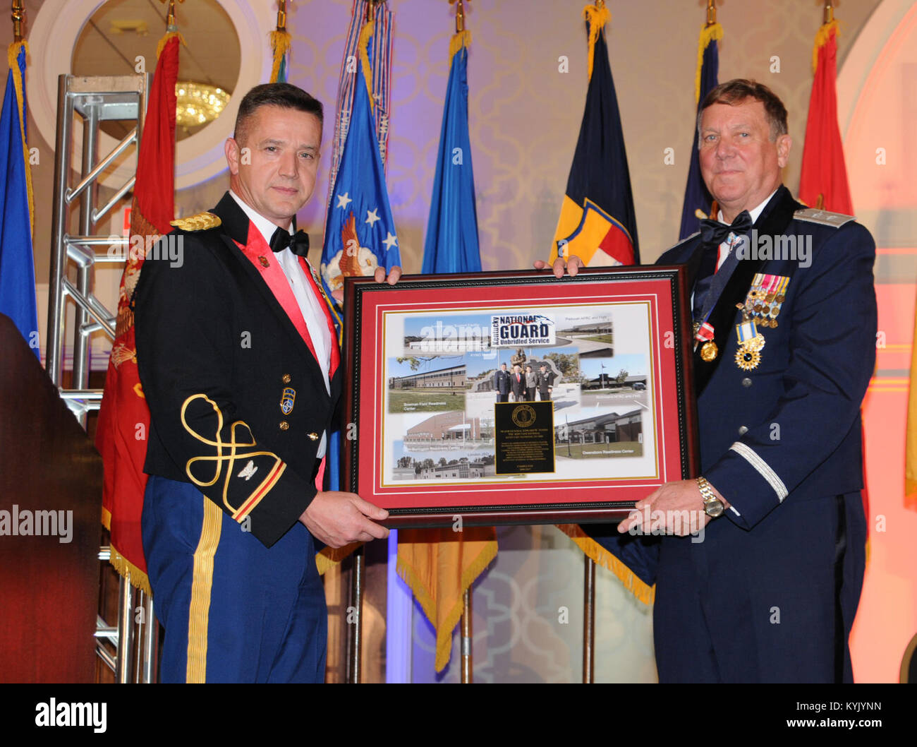 The Kentucky National Guard and distinguished guests honored Maj. Gen. Edward Tonini during a retirement ceremony held at the Galt House in Louisville, Ky, November 21, 2015 Stock Photo