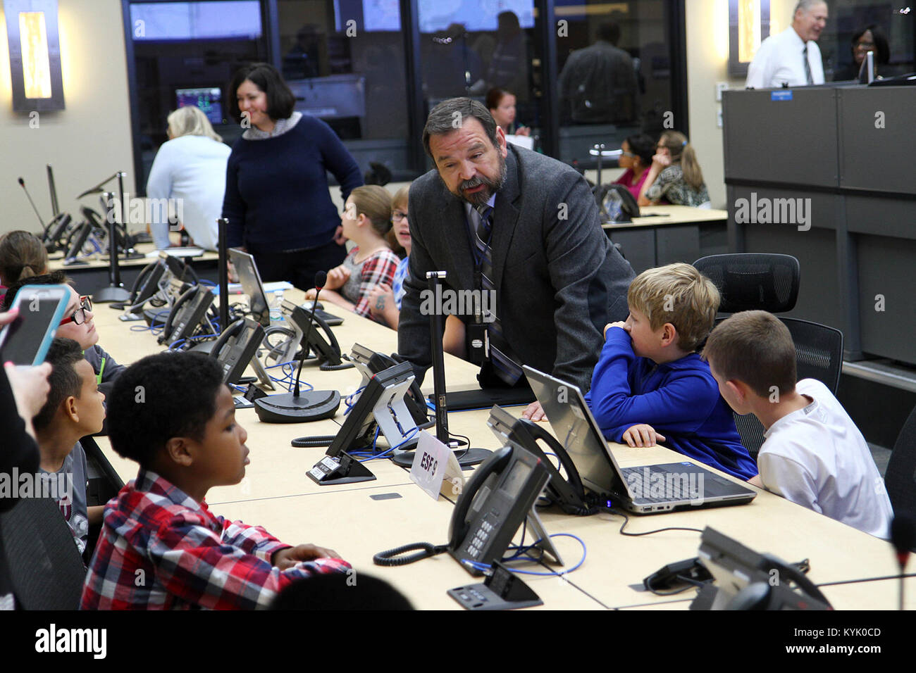 Fifthgrade students from Collins Lane Elementary School participated