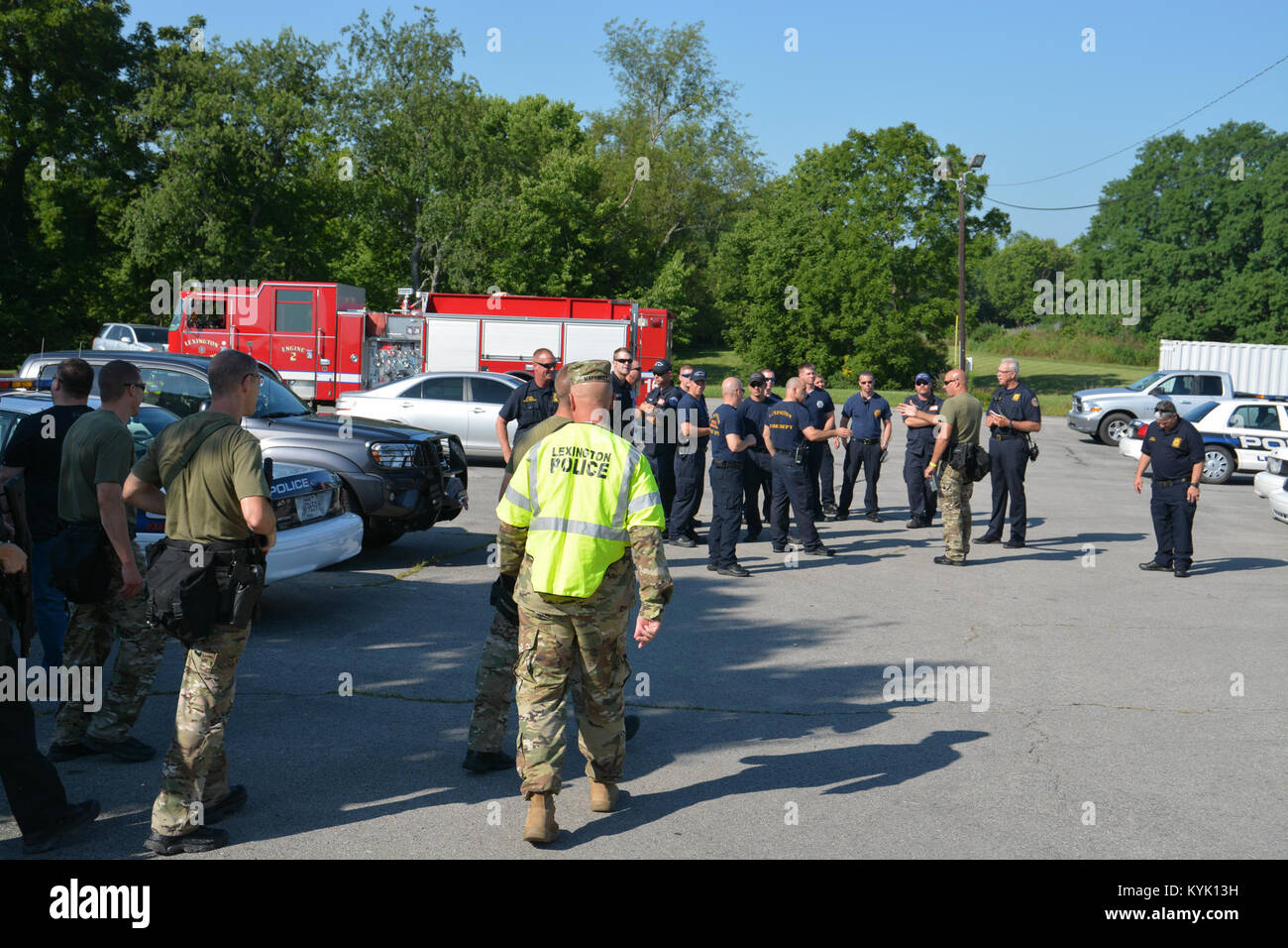 Members of the Lexington Police Department, Lexington Fire and