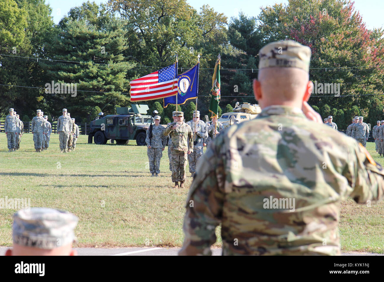 Guardsmen, family and friends gathered for the change of command ...