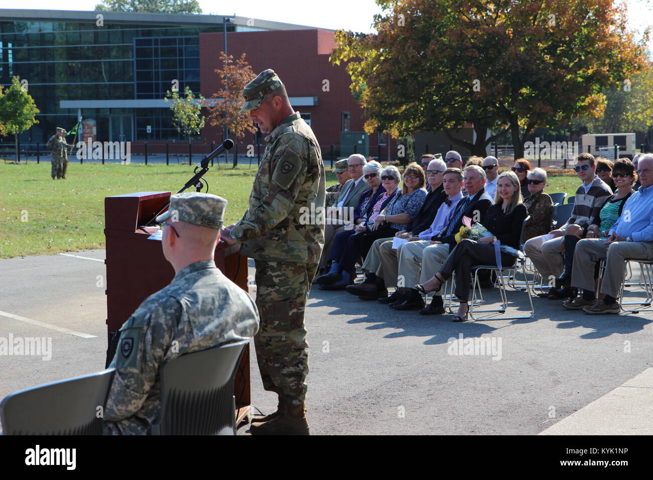 Guardsmen, family and friends gathered for the change of command ...
