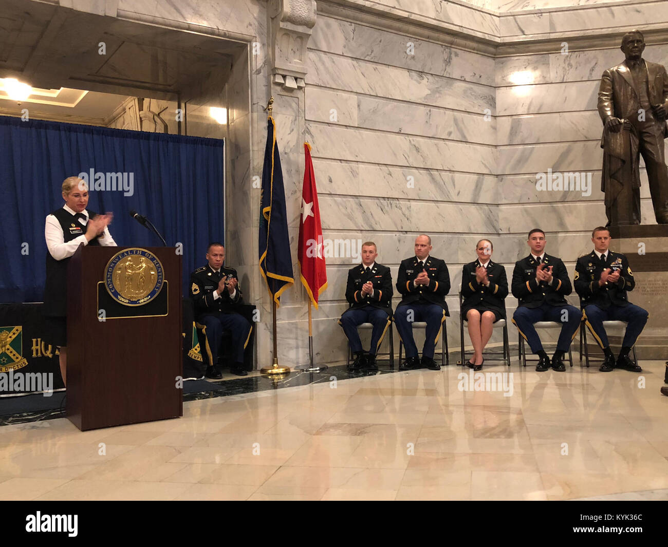 US military awards ceremony Stock Photo Alamy
